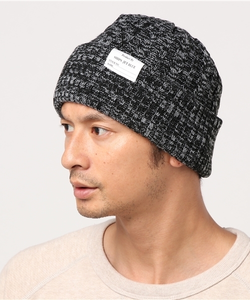 SHIPS JET BLUE（シップスジェットブルー）の「SHIPS JET BLUE: ケーブルニットキャップ made in JAPAN◇（ニットキャップ/ビーニー・メンズ・ブラック/ベージュ/ワイン/イエロー/グリーン/ネイビー/ホワイト/ブルー/ライトブルー/オリーブ/コバルトブルー/ダークグレー/エンジ/グレー系その他/ワインレッド/ロイヤルブルー/ダークブルー/ダークオリーブ/チャコールグレー・ONE SIZE）」の6枚目の写真
