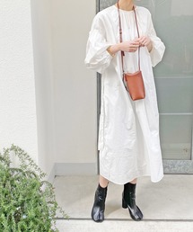 Marient | バルーンシャツベルトワンピ(シャツワンピース)
