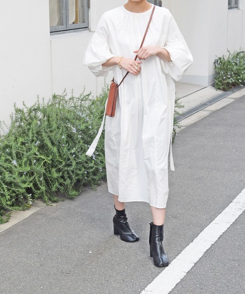 Marient（マリエント）の「バルーンシャツベルトワンピ（シャツワンピース・レディース・ベージュ/ホワイト・FREE）」の20枚目の写真