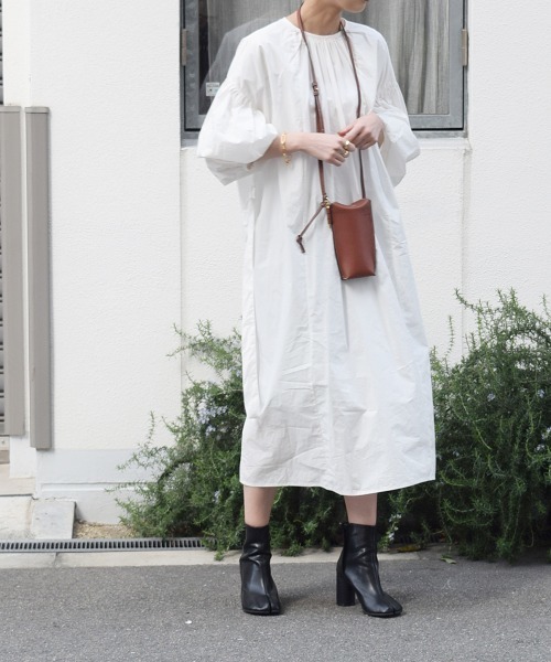 Marient（マリエント）の「バルーンシャツベルトワンピ（シャツワンピース・レディース・ベージュ/ホワイト・FREE）」の21枚目の写真