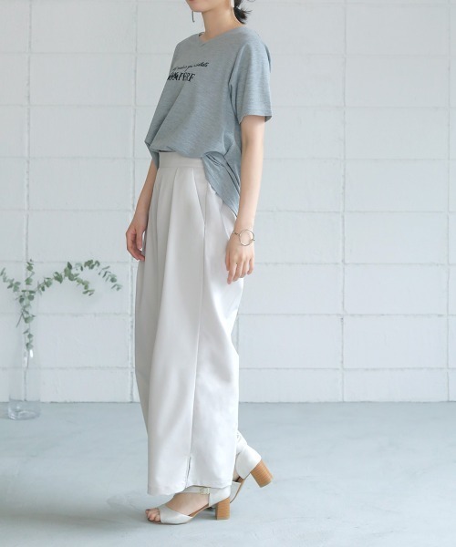 Bou Jeloud(ブージュルード)の「汗染み防止加工◆鹿の子プリントTシャツ(Tシャツ/カットソー・レディース・ライトグレー/ネイビー/オフホワイト・FREE)」の16枚目の写真