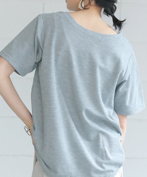 Bou Jeloud(ブージュルード)の「汗染み防止加工◆鹿の子プリントTシャツ(Tシャツ/カットソー・レディース・ライトグレー/ネイビー/オフホワイト・FREE)」の17枚目の写真