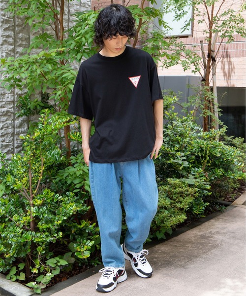 Guess（ゲス）の「∴WEGO/GUESS 別注バックプリントロゴビッグ半袖Tシャツ（Tシャツ/カットソー・メンズ・ベージュ/ホワイト/ブラック/サックスブルー・MEDIUM/LARGE）」の14枚目の写真