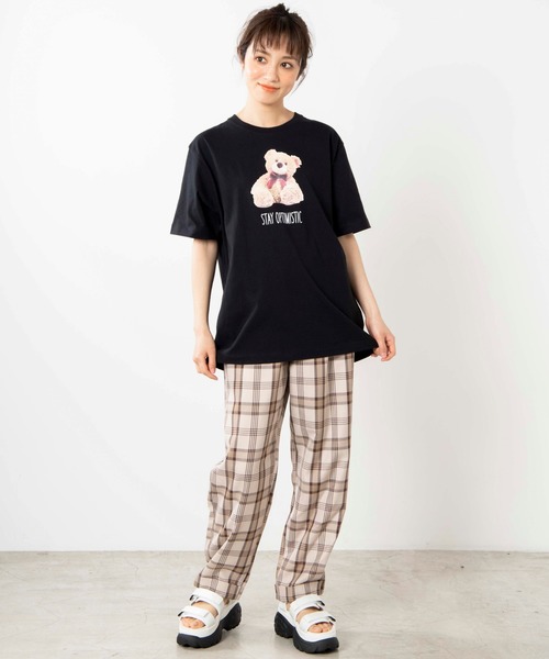 WEGO（ウィゴー）の「WEGO/ベアロゴプリントTシャツ（Tシャツ/カットソー・レディース・ブラック/ピンク・SMALL/MEDIUM/LARGE）」の8枚目の写真