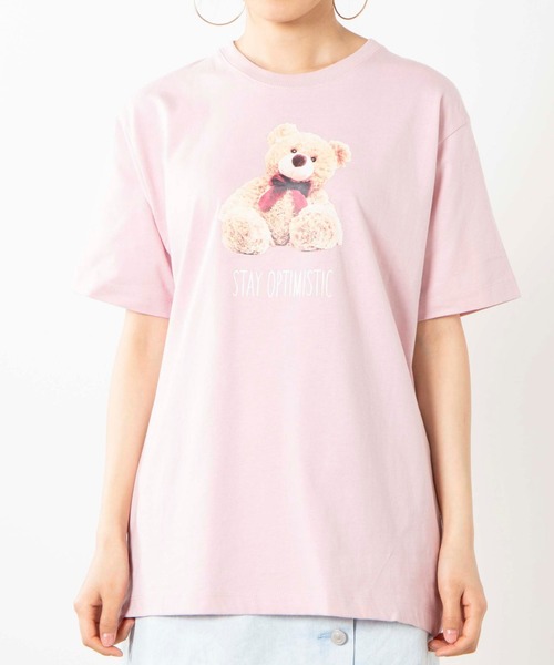 WEGO（ウィゴー）の「WEGO/ベアロゴプリントTシャツ（Tシャツ/カットソー・レディース・ブラック/ピンク・SMALL/MEDIUM/LARGE）」の9枚目の写真