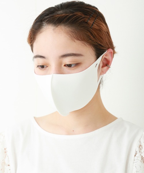 libelle more(リベル モア)の「【接触冷感】洗えるファッションマスク 2枚入り(マスク・レディース・オフホワイト/チャコールグレー/ライトグレー/ブラック/ライトピンク/ミント・M/S)」の21枚目の写真
