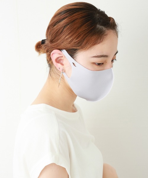 libelle more(リベル モア)の「【接触冷感】洗えるファッションマスク 2枚入り(マスク・レディース・オフホワイト/チャコールグレー/ライトグレー/ブラック/ライトピンク/ミント・M/S)」の22枚目の写真