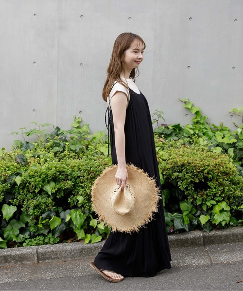 flower(フラワー)の「リラックスロングワンピース(ワンピース・レディース・ブラック/ピンク・FREE)」の5枚目の写真