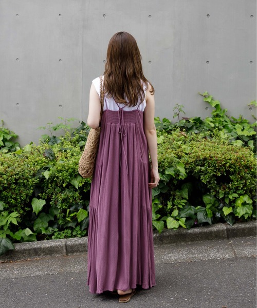 flower(フラワー)の「リラックスロングワンピース(ワンピース・レディース・ブラック/ピンク・FREE)」の13枚目の写真