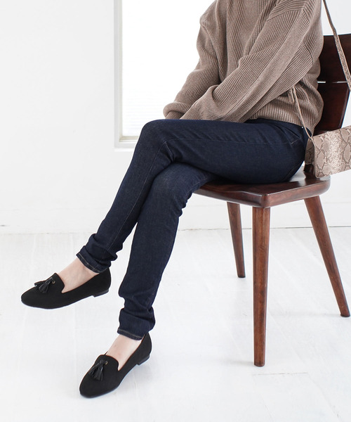 AmiAmi（アミアミ）の「タッセルオペラシューズ/ローファー（ローファー・レディース・ブラック系その他/ブラック/アイボリー/ブラウン/パイソン/グレー・L/LL/M/S）」の13枚目の写真