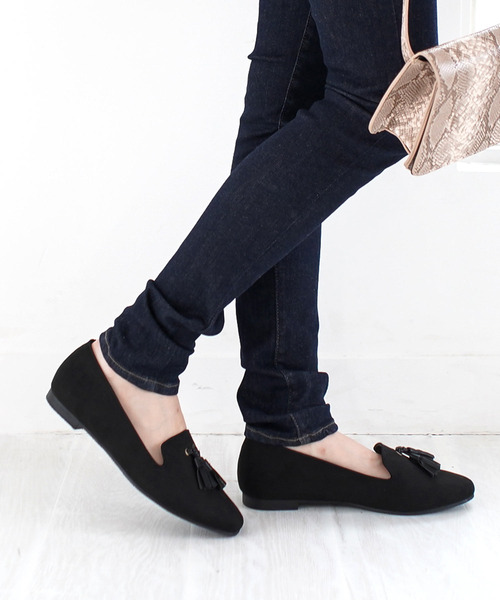 AmiAmi（アミアミ）の「タッセルオペラシューズ/ローファー（ローファー・レディース・ブラック系その他/ブラック/アイボリー/ブラウン/パイソン/グレー・L/LL/M/S）」の12枚目の写真