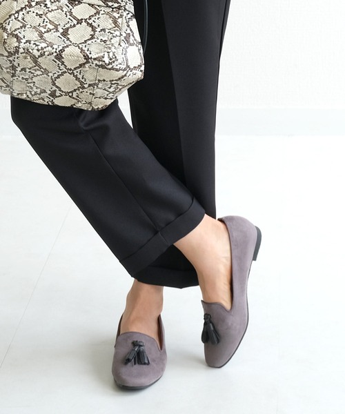 AmiAmi（アミアミ）の「タッセルオペラシューズ/ローファー（ローファー・レディース・ブラック系その他/ブラック/アイボリー/ブラウン/パイソン/グレー・L/LL/M/S）」の10枚目の写真