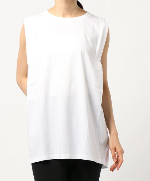 LOWRYS FARM（ローリーズファーム）の「タックノースリーブ　892660（Tシャツ/カットソー・レディース・オフホワイト/カーキ/ブラック/アイボリー・FREE）」の11枚目の写真