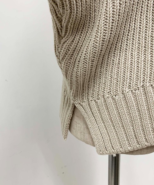 PICCIN（ピッチン）の「ハイネックボリュームニット（ニット/セーター・レディース・キャメル/チャコールグレー/ベージュ・M）」の17枚目の写真