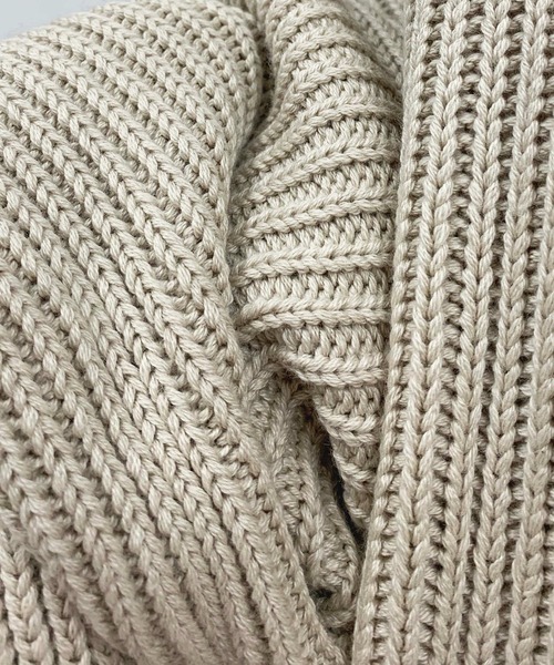 PICCIN（ピッチン）の「ハイネックボリュームニット（ニット/セーター・レディース・キャメル/チャコールグレー/ベージュ・M）」の18枚目の写真