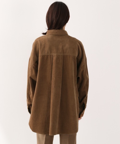 LOWRYS FARM（ローリーズファーム）の「ドビーコールＣＰＯシャツ＊　891133（シャツ/ブラウス・レディース・チャコールグレー/パープル/ブラウン/アイボリー/グリーン/パープル系その他/ホワイト・FREE）」の21枚目の写真