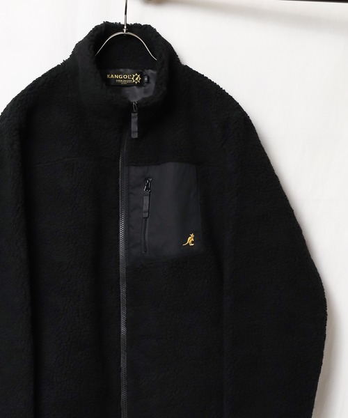 KANGOL(カンゴール)の「/KANGOL/ハイネック ボアジップジャケット(ブルゾン・レディース・ホワイト/ブラック/ベージュ/モカ/その他/ダークグリーン/ライトパープル/その他3/その他4・LARGE/MEDIUM/X-LARGE)」の1枚目の写真
