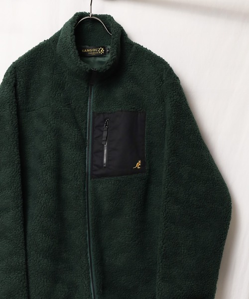 KANGOL(カンゴール)の「/KANGOL/ハイネック ボアジップジャケット(ブルゾン・レディース・ホワイト/ブラック/ベージュ/モカ/その他/ダークグリーン/ライトパープル/その他3/その他4・LARGE/MEDIUM/X-LARGE)」の5枚目の写真