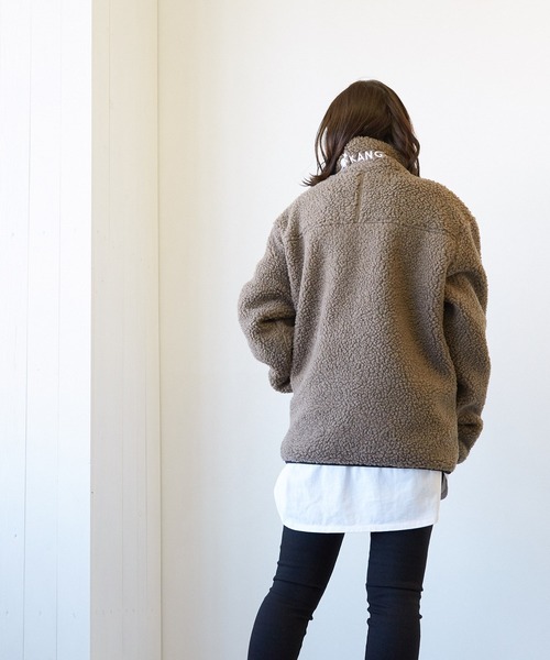 KANGOL(カンゴール)の「/KANGOL/ハイネック ボアジップジャケット(ブルゾン・レディース・ホワイト/ブラック/ベージュ/モカ/その他/ダークグリーン/ライトパープル/その他3/その他4・LARGE/MEDIUM/X-LARGE)」の17枚目の写真