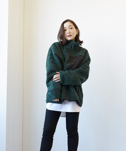 KANGOL(カンゴール)の「/KANGOL/ハイネック ボアジップジャケット(ブルゾン・レディース・ホワイト/ブラック/ベージュ/モカ/その他/ダークグリーン/ライトパープル/その他3/その他4・LARGE/MEDIUM/X-LARGE)」の20枚目の写真