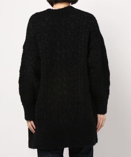 ADAM ET ROPE'（アダムエロペ）の「エコアルパカカーディガン（カーディガン/ボレロ・レディース・ブラック/ベージュ・FREE）」の18枚目の写真