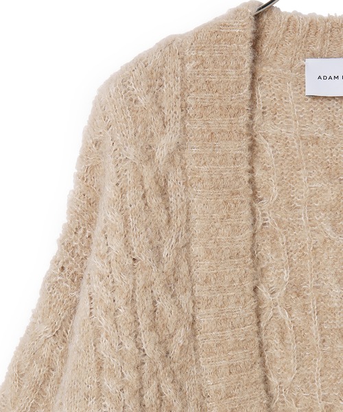 ADAM ET ROPE'（アダムエロペ）の「エコアルパカカーディガン（カーディガン/ボレロ・レディース・ブラック/ベージュ・FREE）」の14枚目の写真