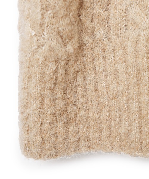 ADAM ET ROPE'（アダムエロペ）の「エコアルパカカーディガン（カーディガン/ボレロ・レディース・ブラック/ベージュ・FREE）」の12枚目の写真