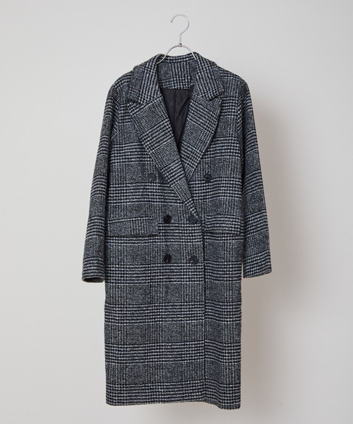 ECRIRE（エクリール）の「グレンチェックオーバーコート（その他アウター・レディース・ブラック/ブラウン・フリー）」の8枚目の写真
