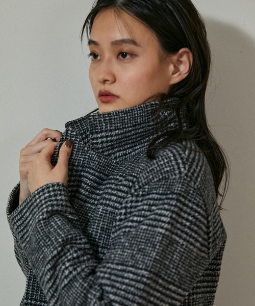ECRIRE（エクリール）の「グレンチェックオーバーコート（その他アウター・レディース・ブラック/ブラウン・フリー）」の5枚目の写真