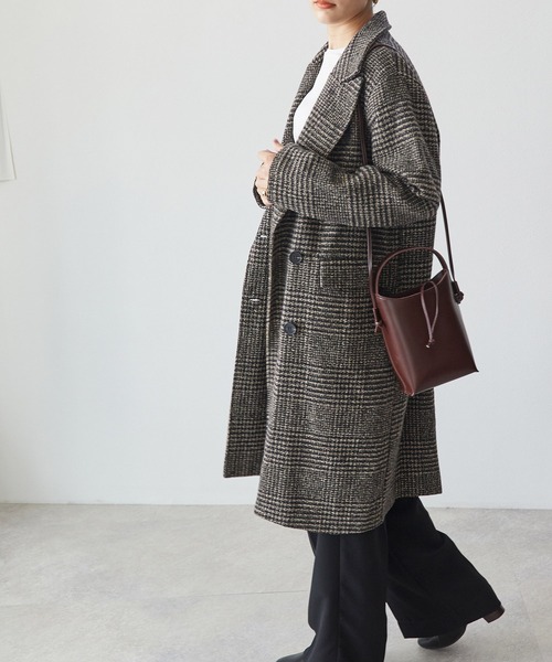 ECRIRE（エクリール）の「グレンチェックオーバーコート（その他アウター・レディース・ブラック/ブラウン・フリー）」の18枚目の写真