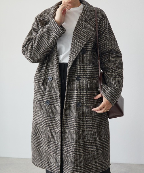 ECRIRE（エクリール）の「グレンチェックオーバーコート（その他アウター・レディース・ブラック/ブラウン・フリー）」の16枚目の写真