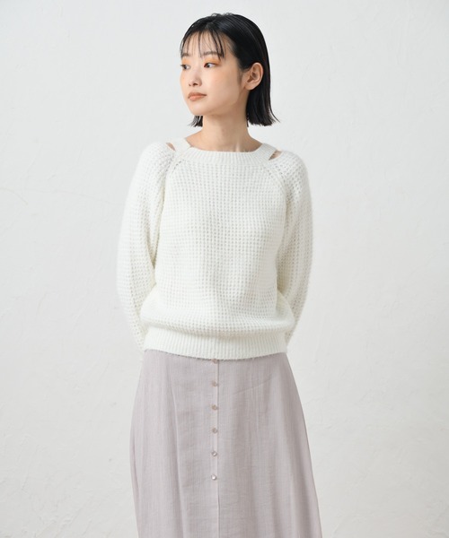 22 OCTOBRE(ヴァンドゥ-オクトーブル)の「楊柳ロングフレアスカート(スカート・レディース・ブラック/グレー・M~L)」の11枚目の写真