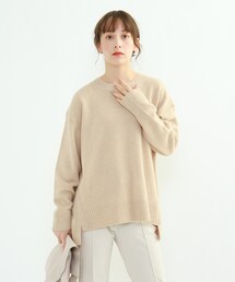 INDIVI（インディヴィ）の「クルーネックニットプルオーバー（ニット/セーター）」