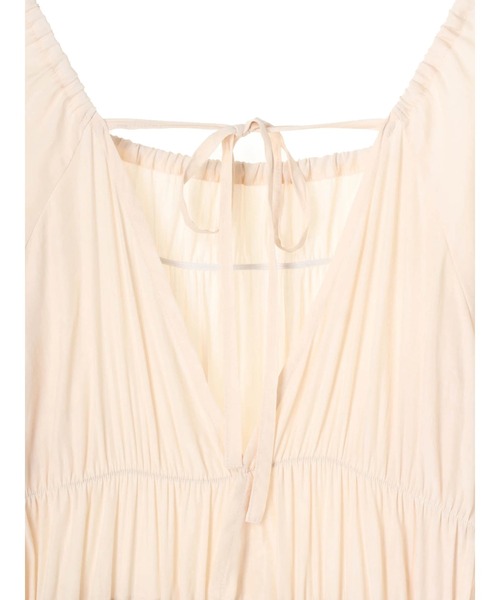 SLURR（スラ―）の「シャーリングバックリボンフレアワンピース（ワンピース・レディース・ベージュ/ミント/その他8・FREE）」の20枚目の写真