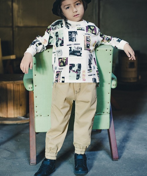 RADCHAP(ラッドチャップ)の「レトログラフィック長袖Tシャツ(Tシャツ/カットソー・キッズ・ブラック/オフホワイト・150cm/110cm/90cm/140cm/100cm/120cm/130cm)」の3枚目の写真