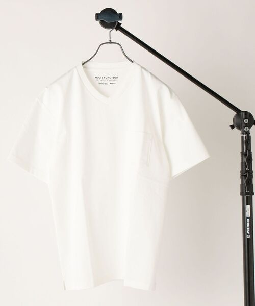 SHIPS any(シップス エニィ)の「SHIPS any: 《嫌な臭いを抑える》Repur コットンUSA マルチファンクション Vネック Tシャツ◇(Tシャツ/カットソー・メンズ・オフホワイト/グレー/チャコールグレー/ネイビー・SMALL/MEDIUM/LARGE/X-LARGE)」の3枚目の写真