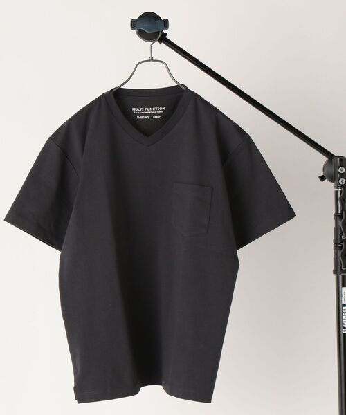 SHIPS any(シップス エニィ)の「SHIPS any: 《嫌な臭いを抑える》Repur コットンUSA マルチファンクション Vネック Tシャツ◇(Tシャツ/カットソー・メンズ・オフホワイト/グレー/チャコールグレー/ネイビー・SMALL/MEDIUM/LARGE/X-LARGE)」の4枚目の写真