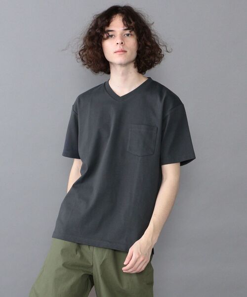 SHIPS any(シップス エニィ)の「SHIPS any: 《嫌な臭いを抑える》Repur コットンUSA マルチファンクション Vネック Tシャツ◇(Tシャツ/カットソー・メンズ・オフホワイト/グレー/チャコールグレー/ネイビー・SMALL/MEDIUM/LARGE/X-LARGE)」の5枚目の写真
