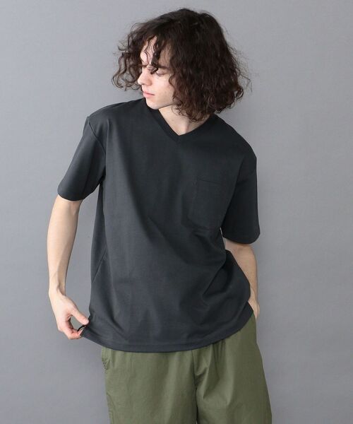 SHIPS any(シップス エニィ)の「SHIPS any: 《嫌な臭いを抑える》Repur コットンUSA マルチファンクション Vネック Tシャツ◇(Tシャツ/カットソー・メンズ・オフホワイト/グレー/チャコールグレー/ネイビー・SMALL/MEDIUM/LARGE/X-LARGE)」の6枚目の写真