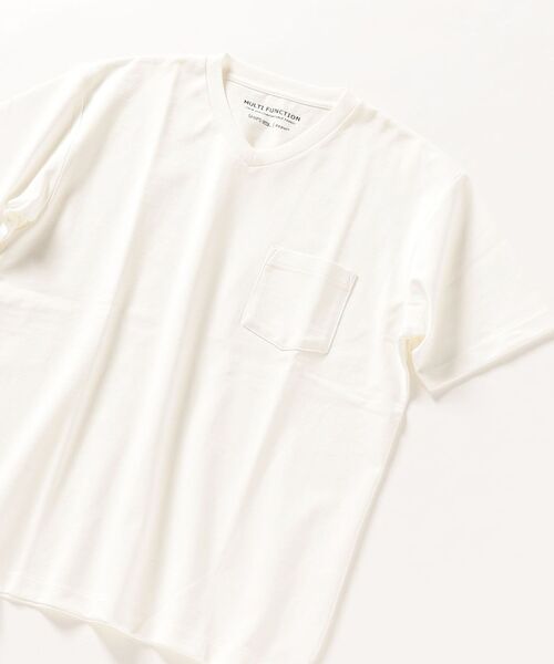 SHIPS any(シップス エニィ)の「SHIPS any: 《嫌な臭いを抑える》Repur コットンUSA マルチファンクション Vネック Tシャツ◇(Tシャツ/カットソー・メンズ・オフホワイト/グレー/チャコールグレー/ネイビー・SMALL/MEDIUM/LARGE/X-LARGE)」の9枚目の写真