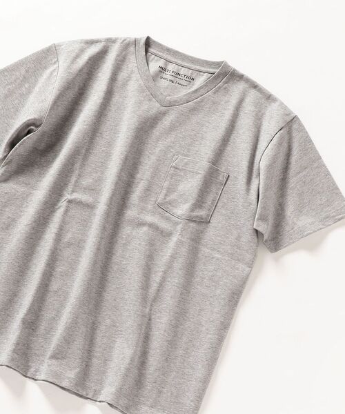 SHIPS any(シップス エニィ)の「SHIPS any: 《嫌な臭いを抑える》Repur コットンUSA マルチファンクション Vネック Tシャツ◇(Tシャツ/カットソー・メンズ・オフホワイト/グレー/チャコールグレー/ネイビー・SMALL/MEDIUM/LARGE/X-LARGE)」の10枚目の写真