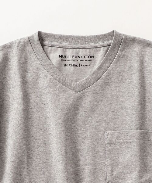 SHIPS any(シップス エニィ)の「SHIPS any: 《嫌な臭いを抑える》Repur コットンUSA マルチファンクション Vネック Tシャツ◇(Tシャツ/カットソー・メンズ・オフホワイト/グレー/チャコールグレー/ネイビー・SMALL/MEDIUM/LARGE/X-LARGE)」の13枚目の写真