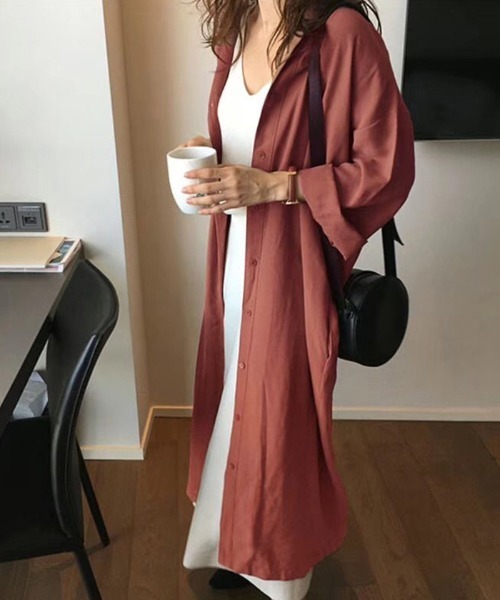 セール ゆったりロングガウンシャツワンピース シャツワンピース Futier Land フューティアランド のファッション通販 Zozotown