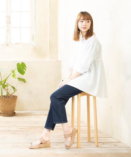 menue(メヌエ)の「ラウンドトゥウェッジヒールジュートサンダル(サンダル・レディース・グレイッシュベージュ/ホワイト系その他/ブラック系その他/ブラック・3L/LL/L/M/XS/XXS/S)」の6枚目の写真