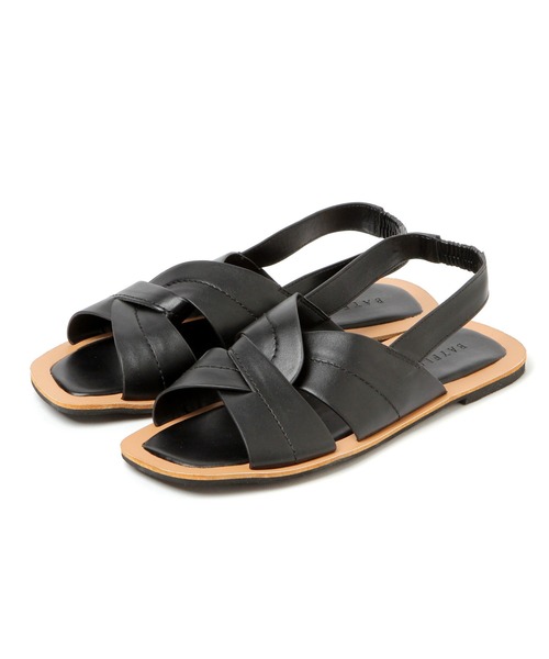 BAYFLOW（ベイフロー）の「ステッチクロスサンダル（サンダル・レディース・ブラック/オフホワイト・SMALL/MEDIUM/LARGE）」の2枚目の写真