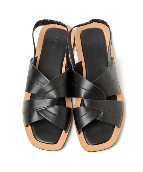 BAYFLOW（ベイフロー）の「ステッチクロスサンダル（サンダル・レディース・ブラック/オフホワイト・SMALL/MEDIUM/LARGE）」の11枚目の写真