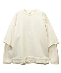AOZORA | AOZORA/アオゾラ　パイル裏毛レイヤードロングTEE(Tシャツ/カットソー)