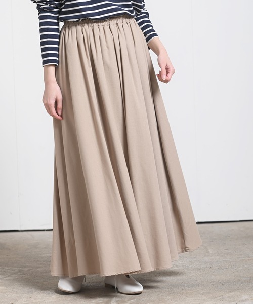 rps（アールピーエス）の「リネンギャザースカート（スカート・レディース・モカ/パープル/グリーン/アイボリー/ブラック/ベージュ/イエロー/ライトグリーン/ライトカーキ/ホワイト系その他4・M/L）」の6枚目の写真