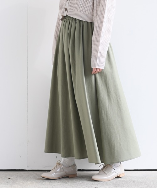rps（アールピーエス）の「リネンギャザースカート（スカート・レディース・モカ/パープル/グリーン/アイボリー/ブラック/ベージュ/イエロー/ライトグリーン/ライトカーキ/ホワイト系その他4・M/L）」の7枚目の写真