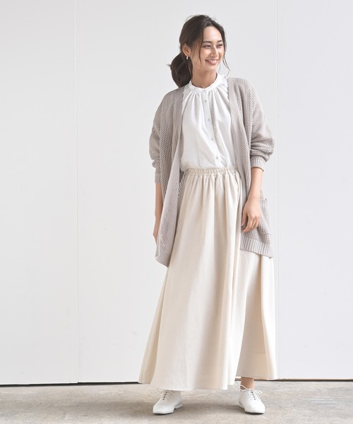 rps（アールピーエス）の「リネンギャザースカート（スカート・レディース・モカ/パープル/グリーン/アイボリー/ブラック/ベージュ/イエロー/ライトグリーン/ライトカーキ/ホワイト系その他4・M/L）」の21枚目の写真